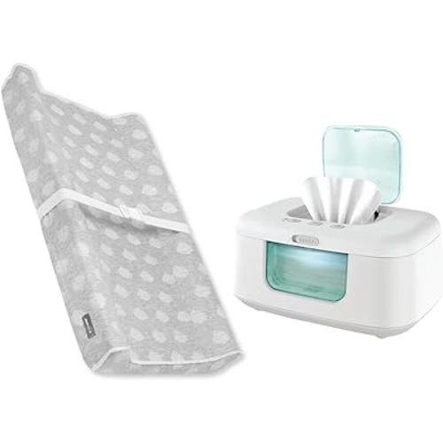 Waterproof Baby Changing Pad & TinyBums Baby Wipe Warmer Bundle Jool Baby