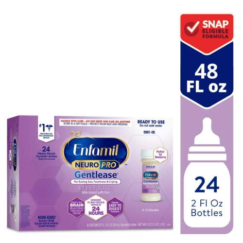 Enfamil NeuroPro Gentlease Liquid Baby Formula, For Premium Digestive Support, 2 Fl oz Bottle, 6 Count