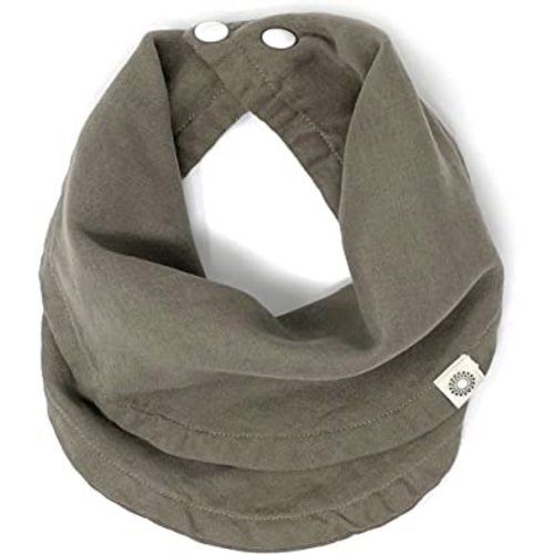 Kishu Baby Indi Infinity Scarf Bib - Sanforized GOTS Organic Cotton Muslin Bib