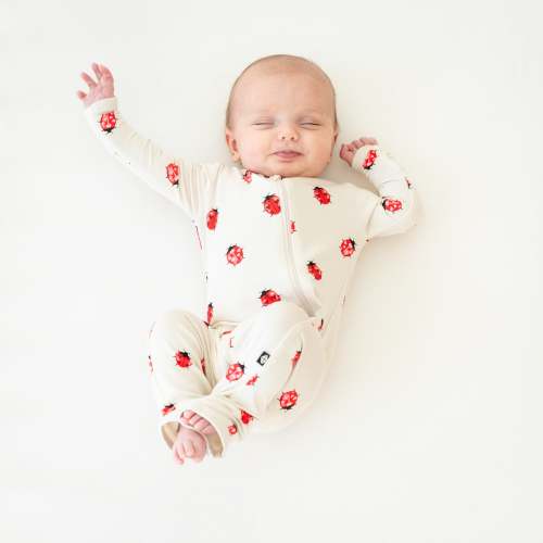 Zippered Romper in Love Bug