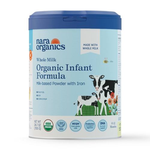 Nara Organics Whole Milk Infant Formula Powder - 24.7oz: Organic Certified, Non-GMO Project Verified, Easy to Digest, No Artificial Flavors