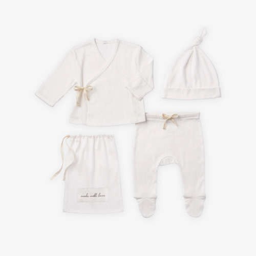White Pointelle Layette Gift Set – Elegant Baby