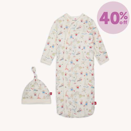 furry field day modal magnetic cozy sleeper gown + hat set – Magnetic Me