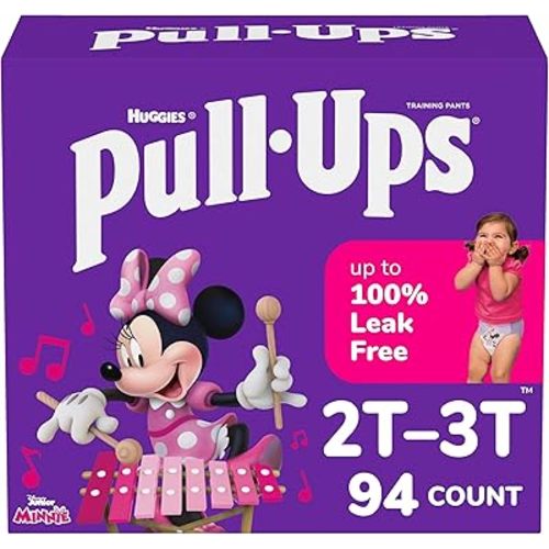 Pull-Ups Girls' Potty Training Pants, Size 2T-3T Training Underwear (16-34 lbs), 94 Count