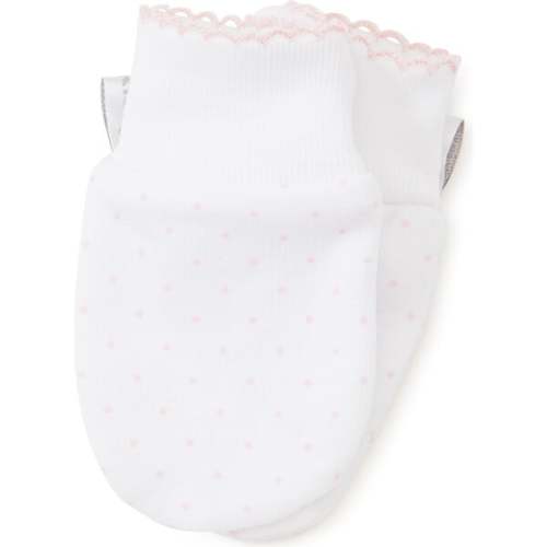 New Dots Mitts, White/Pink - Kissy Kissy | Maisonette