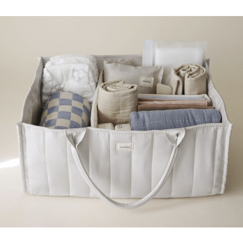 Mushie Diaper Caddy in Ivory