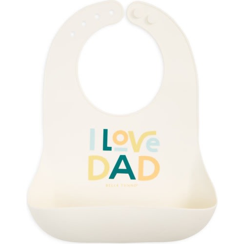 Bella Tunno I Love Dad Wonder Bib, White