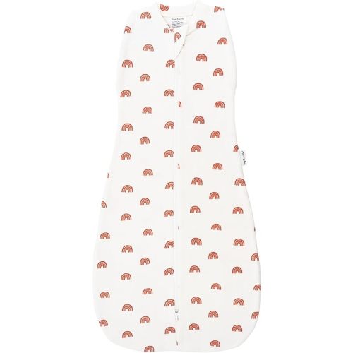 Tiny Twinkle Baby Sleep Sack 3-6 Months 1.0 TOG, Cotton & Elastane Wearable Blanket, Swaddle Transition Micro-Fleece, Machine Washable (Rainbows)