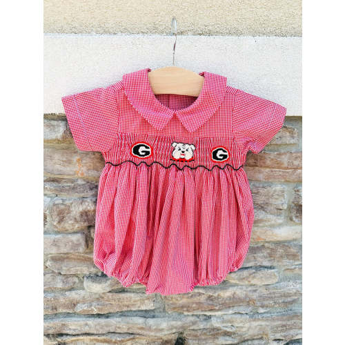 Bulldog Smocked Boy Bubble