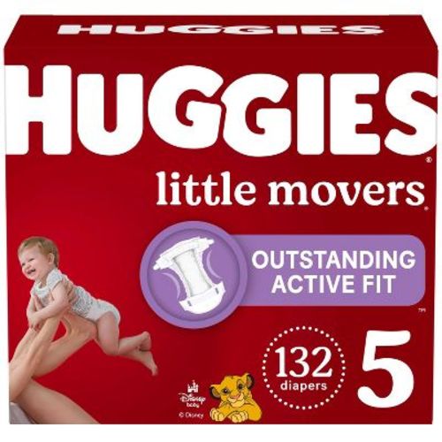 Huggies Little Movers Active Fit Diapers - Size 5 - 132ct