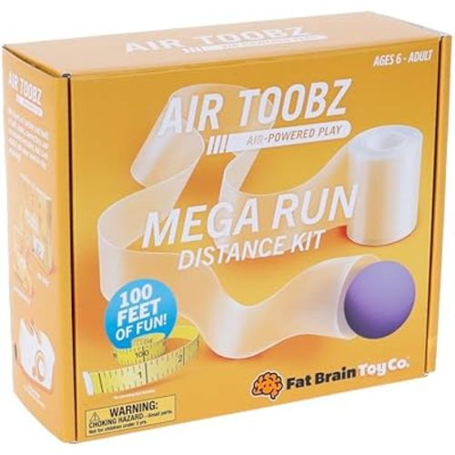 Fat Brain Toys Air Toobz Mega Run Distance Kit, DIY Accessory for Expanding Build-and-Play Possibilities, for Kids, Tweens, Teens Ages 6 and Up