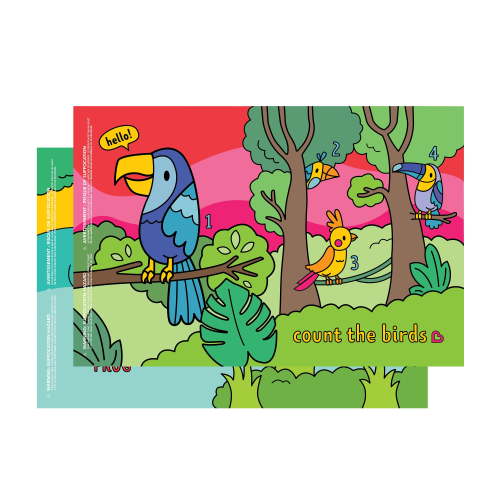 Munchkin® Story Disposable Placemats, BPA-Free, 2 Animal Designs, 18 Pack