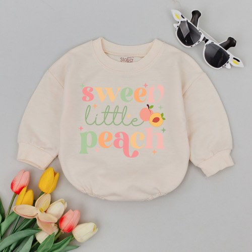 Sweet Little Peach Baby Romper
