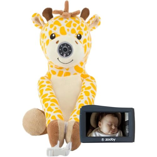 zooby Car Baby Monitor Helps Reduce Distracted Driving! Our Cuddly Plush Monitor That Babies Love Serves as a Soothing Companion for Baby so You Can Drive with Complete Peace of Mind - Jordan Giraffe