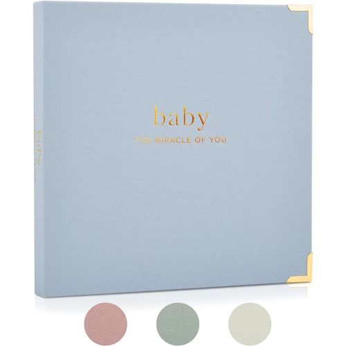 Keepsake Baby Memory Book for Boys and Girls – Timeless First 5 Year Baby Book – Neutral Journal Scrapbook or Photo Album - Record a Milestone for Every Event from Birth to Age 5