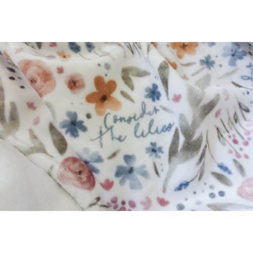 Consider the Lilies Blanket-Biblical Blankets-Matthew 6:28-Christian Blanket