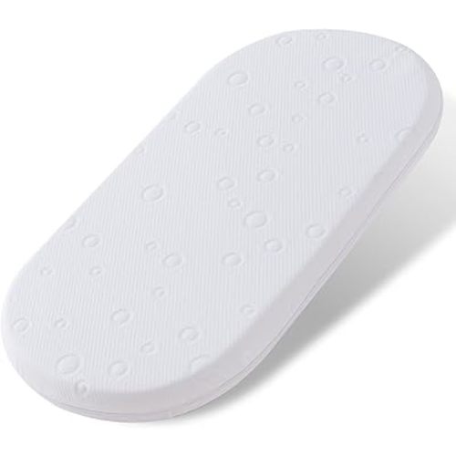 Baby Bassinet Mattress Topper, 30" x 15" x 2" Dual Sided Gel Memory Foam Mattress with Breathable Removable Soft Cover Fit for Most Moses Basket and Dream On Me Lacy Bassinet