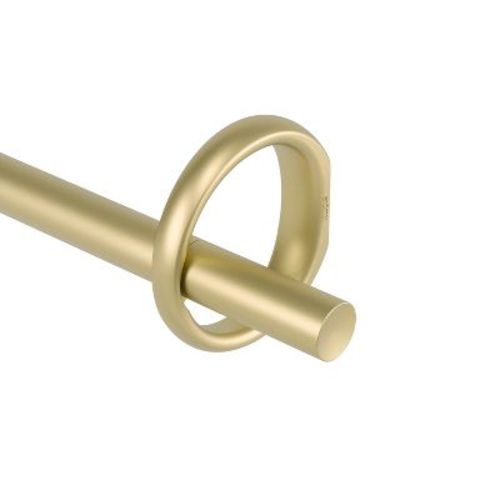 42"-120" Umbra Ringlet Curtain Rod Gold: Adjustable Steel Rod With Brackets, Single Rod, 5-year Warranty
