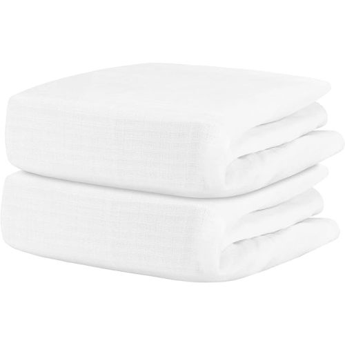 Newton Baby Organic Fitted Crib Sheets (2-Pack) - 100% Breathable and Ultra-Soft, 100% Organic Muslin Cotton, Fits All Standard Cribs, White…