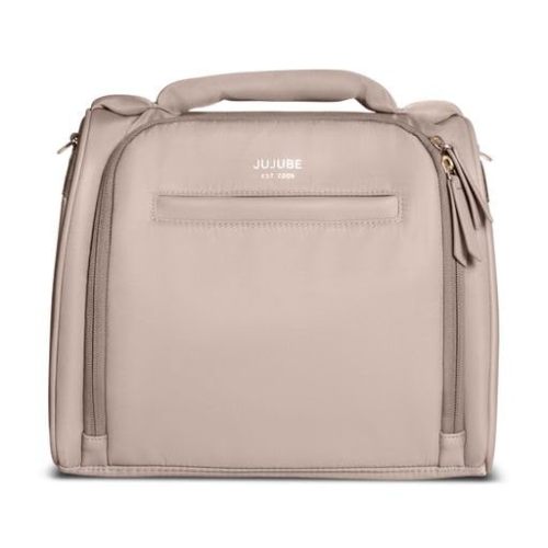 JuJuBe New Insulated Bottle Bag, Breastmilk Storage Bag for Baby Bottles, Travel Insulated Lunch Bag or Cooler Bag with Waterproof Lining for Nursing, Milk, Food, Baby Formula, Snacks, Daycare, Taupe