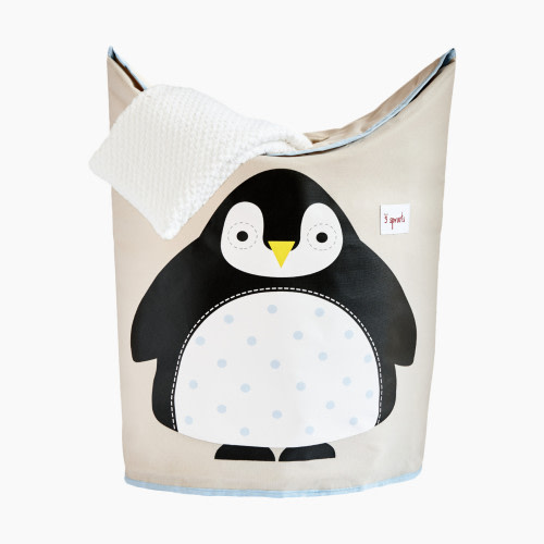 3 Sprouts Laundry Hamper - Black Penguin