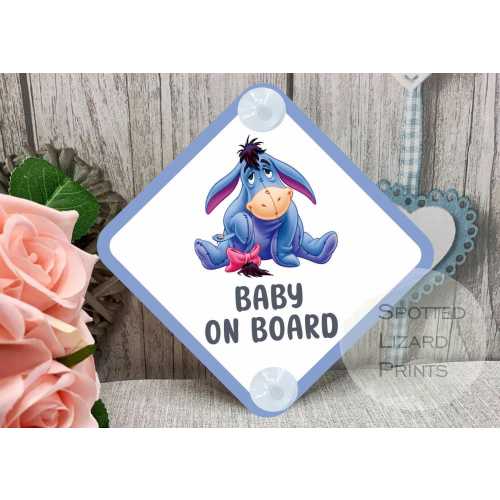 Eeyore Baby on board sign, Baby on Board, Gift for new Mum, Baby warning sign, Gift for new Mum, Car sign, Eeyore Car sign, baby shower gift