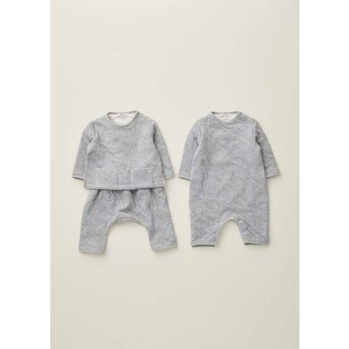 Caramel Crabapple Cotton Baby Set - Grey | Garmentory