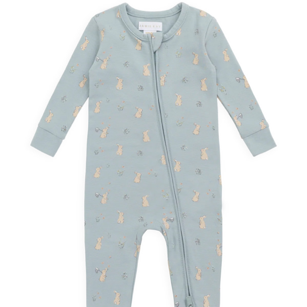 Organic Cotton Jude Onepiece-Lapin Jardin Blue – Jamie Kay USA
