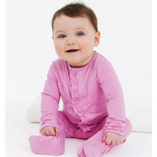 mauve modal magnetic parent favorite footie with ruffles – Magnetic Me