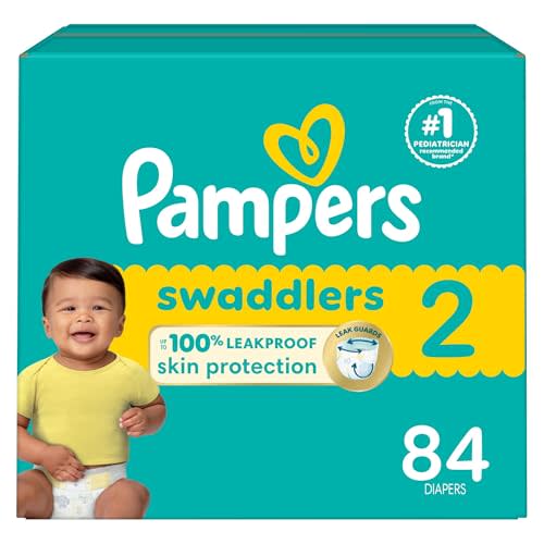 Pampers Baby Diapers - Swaddlers - Size 2, 84 Count, Ultra Absorbent Disposable Infant Diaper