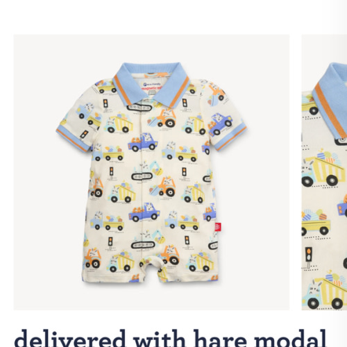 delivered with hare modal magnetic short sleeve romper – Magnetic Me