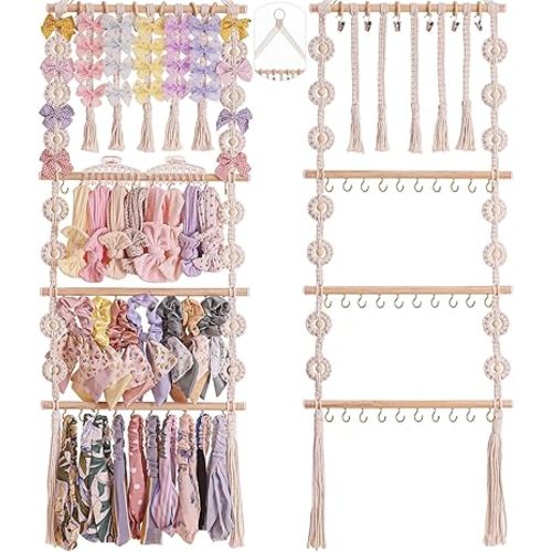Bows Organizer for Girls, Hair Bow Organizers, Bow Hanger for Girls, baby girls' headband, Toddler Hair Accessory Organizer