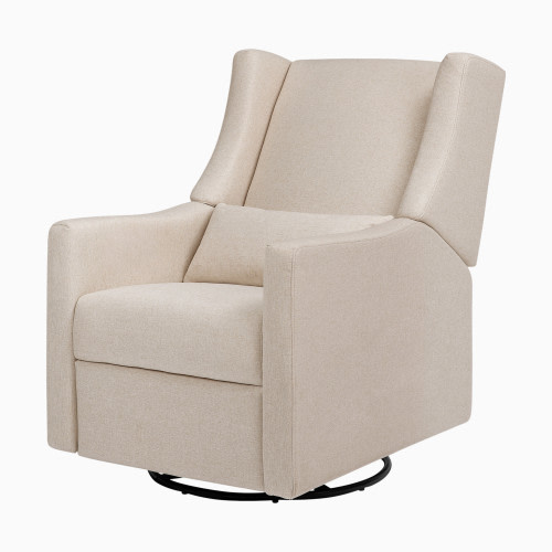 babyletto Kiwi Manual Recliner and Swivel Glider - Performance Beach Eco-Weave