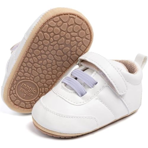 Meckior Infant Baby Girls Boys Canvas Shoes Soft Sole Toddler Slip On Newborn Crib Moccasins Casual Sneaker Austin Boy's Flat Lazy Loafers First Walkers Skate Shoe