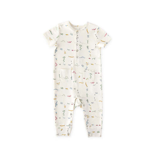 Short Sleeve Henley Romper