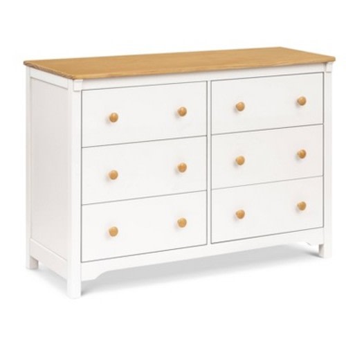 DaVinci Shea 6-Drawer Dresser - Warm White and Honey