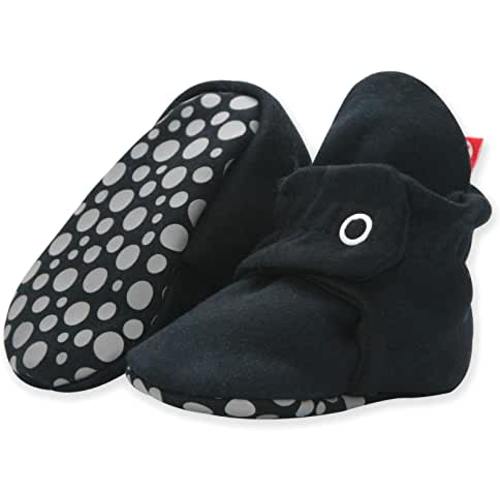 Zutano Organic Cotton Baby Booties With Gripper Soles, Soft Sole Stay-on Baby Shoes