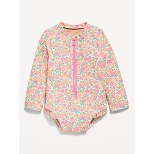 Printed Zip-Front Rashguard One-Piece Swimsuit for Baby | Old Navy