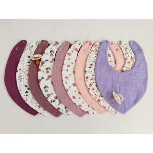 Soft Waterproof Organic Muslin Baby Bibs – Set of 5 Cotton Bandana Drool Bibs, Baby Muslin Scarves, Baby Shower Gift, Unique Baby Gift