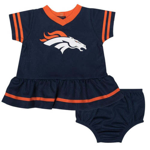 Baby Girls Broncos Dress & Diaper Cover Set
