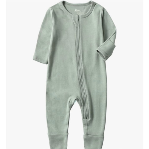 O2 BABY Baby Boys Girls Organic Cotton Zip-Front Sleeper Pajamas, Footed Sleep 'n Play