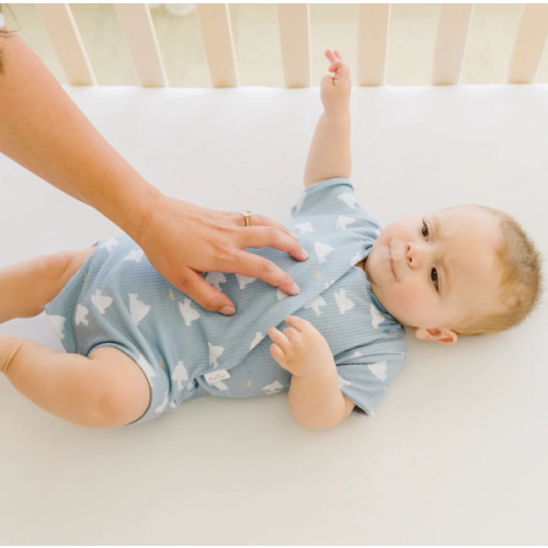Winged Bodysuits | Short Sleeved | Cornflour Doves