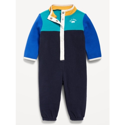 Unisex Logo-Graphic Snap-Button Front One-Piece for Baby