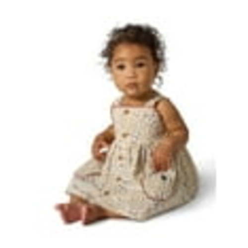 Modern Moments by Gerber Baby Girl Soft Dress with Ric-Rac Detail and Diaper Cover, 2-Piece, Sizes 0/3 Months - 24 Months