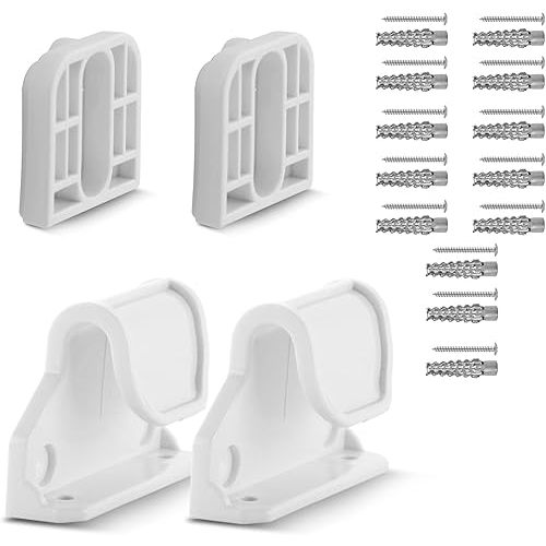 Dearlomum Retractable Baby Gate Replacement Parts, Original Hardware Set (Including 2 x Latchs + 2 x Brackets + 1 Set of Screws) for Retractable Gate Asin B09K7JBSN3/B09K7HTZVW/B09XMN89J4(White)