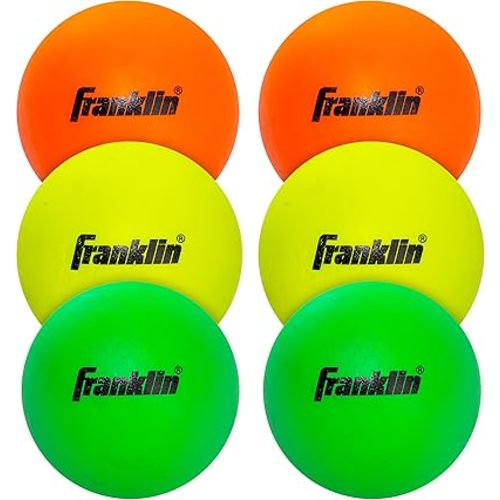 Franklin Sports Lacrosse Balls - Soft Rubber Lacrosse Balls for Kids - Perfect for Beginners & First Time Players - Softer & Smaller Construction than Regulation Balls - Bright Colors