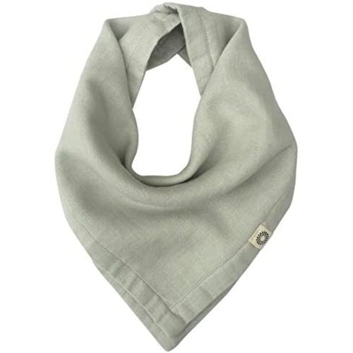 Indi by Kishu Baby - Premium Organic Bandana Scarf Bib with Snaps (Sage)