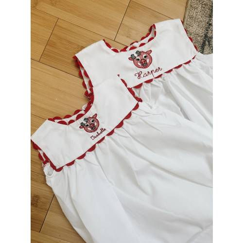 Little Pig Ric Rac Trim Toddler Dress