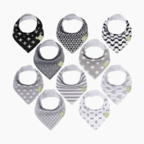 KeaBabies Organic Bandana Bibs (10 Pack) - Monos, 10