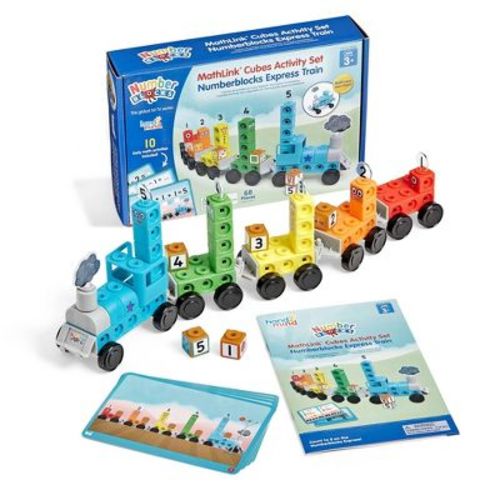 Hand2Mind NumberBlocks Express Train MathLink Cube Activity Set